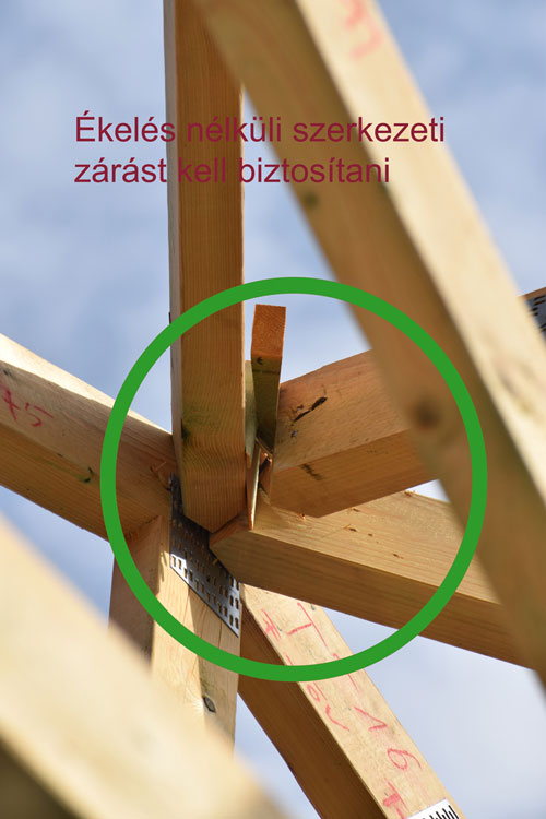 szeglemezes tető összeszerelési hibái