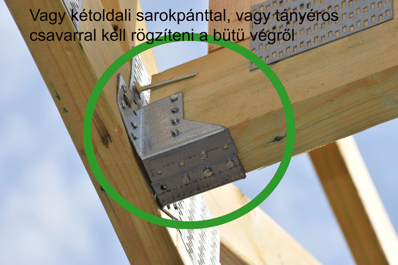 szeglemezes tető összeszerelési hibái