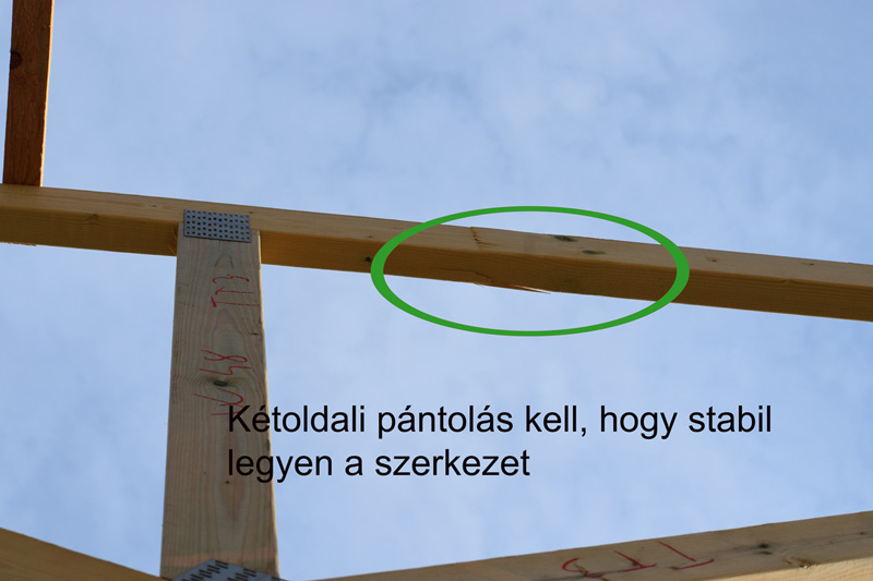 szeglemezes tető összeszerelési hibái