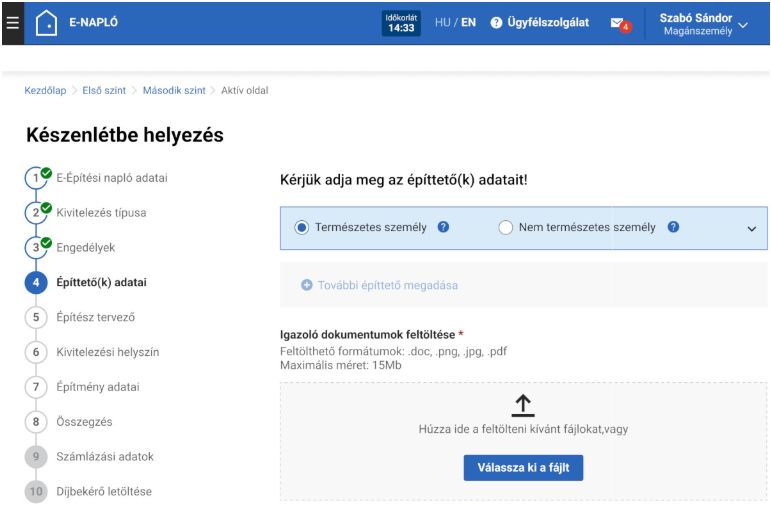 elektronikus építési napló